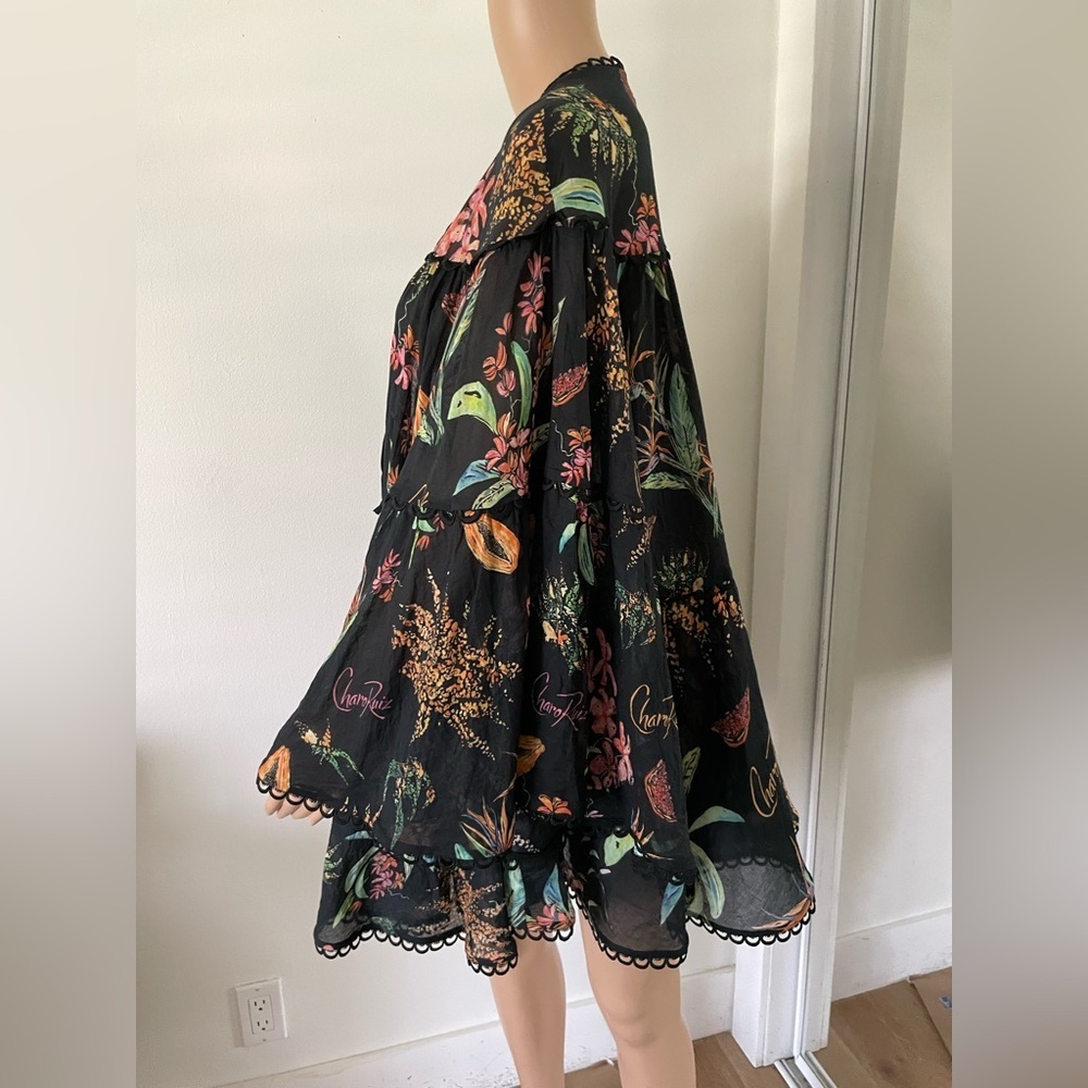 Charo Ruiz Ibiza Ivet Fresco Floral Mini Dress Cover Up Kaftan Resort Beach - Picture 5 of 11